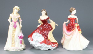3 Royal Doulton figures - Pretty Ladies HN5466 8 1/2", Autumn Ball HN5465 8 1/2" and Spring HN5321 9" 