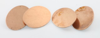 A pair of 9ct rose gold cufflinks 4.5 grams