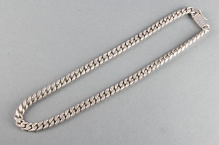 A Mexican silver flat link necklace 20", 135 grams 