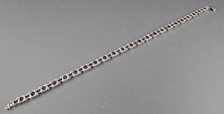 A silver bicycle chain link necklace 18 1/2", 132 grams 