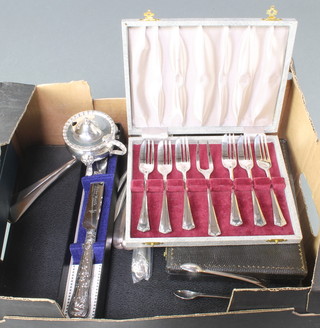 3 cased plated sets and minor plated items 