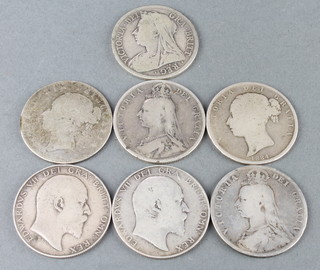 A collection of half crowns, mixed dates