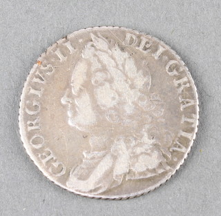 A George II shilling 1758 
