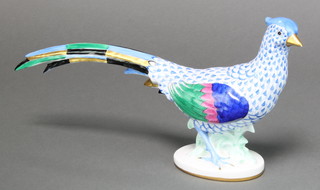 A Herend figure of a peacock 13" 