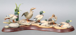 A Border Fine Arts group - A group of ducks by R Roberts, 2002, 906/1250 17" 