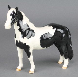 A Beswick Piebald Pinto pony no.1373, gloss finish, 7" 