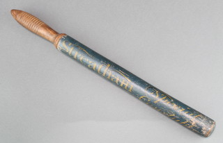 A 19th Century turned and painted Police truncheon marked Streatham Special Constable, 18"