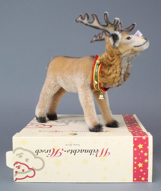 A Steiff limited edition Christmas Stag (Reindeer), boxed and with certificate 1260/1500, 037771