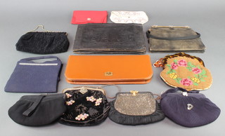 A lady's beadwork bag and 11 vintage hand and clutch bags 