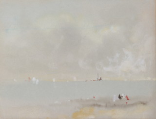 H B Brabazon, watercolour, bearing a monogram, "The Lagoon Venice" 6 3/4" x 8 3/4", bearing a Leger  Gallery label 