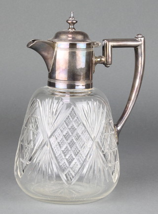 A silver plated mounted spirit decanter 8 1/2" 