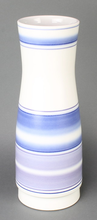 A 1970's Poole cylindrical vase of waisted form, impressed marks no.85 16" 