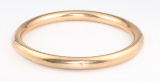 A 9ct yellow gold hollow link bangle 13 grams 