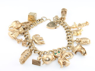 A 9ct yellow gold charm bracelet 39.8 grams 