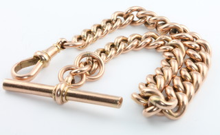 A 9ct yellow gold bracelet with T bar and clasp 14.8 grams 