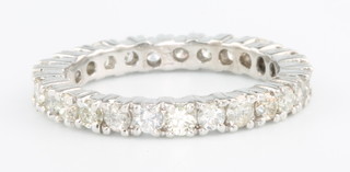 An 18ct white gold eternity ring approx 1.32ct, size L 1/2