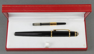 A gentleman's Cartier Diabolo De Cartier fountain pen, boxed 