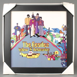 A porcelain plaque - The Beatles Yellow Submarine framed 12" 