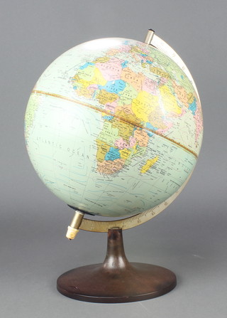 A 1960's Danish Scan-Globe terrestrial globe 12" (formerly fitted with electric wire)