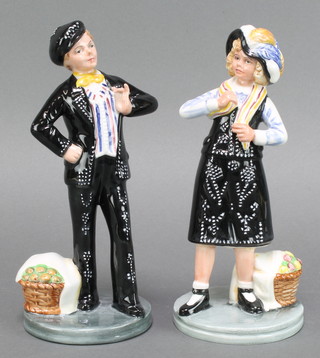 2 Royal Doulton figures - Purley Girl HN2769 7 1/2" and Purley Boy HN2767 7 1/2" 