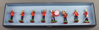 A W Britains 8 piece dismounted band of the life guards
