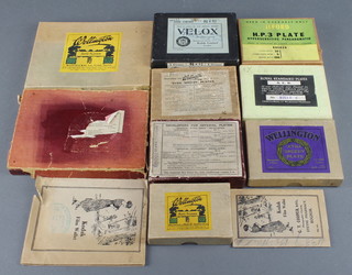 A collection of glass photographic plates