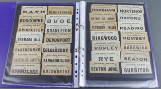 A good collection of various 1930's railway luggage labels including 56 Southern Railway, 42 London and South Western Railway, 12 Midland and Great Northern Railway joint committee, 62 Great Western Railways, 10 LNER, 6 County Donegal Railways 