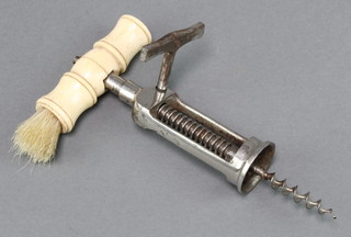 A 19th Century Lunds style patent chromium plated corkscrew 