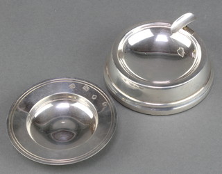 A silver Armada dish London 1968 3" and a silver ashtray 