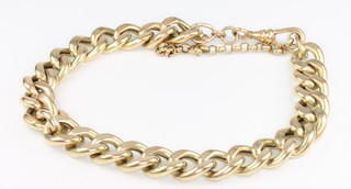 A 9ct yellow gold hollow link bracelet, 20 grams 