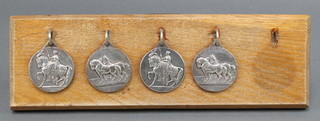 4 Mappin & Webb shire horse society medallions 