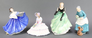 4 Royal Doulton figures - Vanessa HN3198 10", Elaine HN2791 7 1/2", Day Dreams HN1731 6" and The Favourite HN2249 7 1/2" 