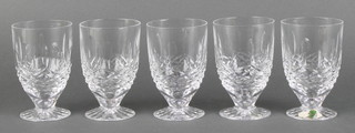 5 Waterford Crystal Lismore pattern sherry glasses