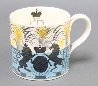 A rare Eric Ravilious designed Wedgwood King Edward VIII 1937 commemorative Coronation mug 4"
