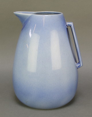 An Ashtead Pottery blue glazed baluster jug 12" 