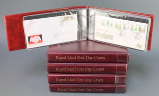 Five albums of Elizabeth II GB first day covers 
