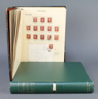 A green album of Victorian GB stamps including numerous used penny reds, tuppeny blues, an album of GB stamps Victoria - Elizabeth II and an album of Australian stamps and first day covers Victorian - Elizabeth II