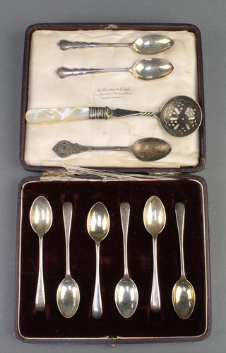 A set of 6 silver coffee spoons Sheffield 1920 and minor cutlery 70 grams 