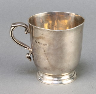A silver baluster mug with S scroll handle Birmingham 1947 171 grams 