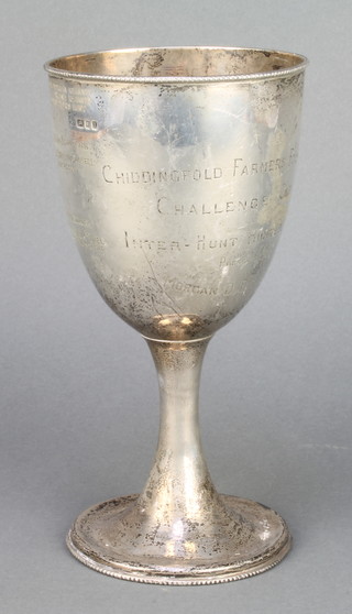 A silver presentation goblet London 1926, 326 grams