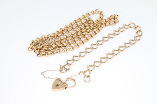 A 9ct yellow gold necklace and ditto bracelet 16 grams 