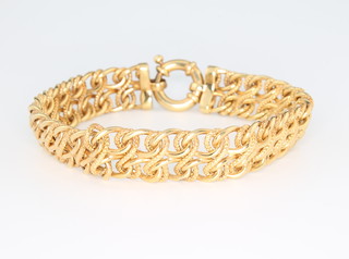 A 9ct yellow gold fancy link bracelet 12.2 grams 
