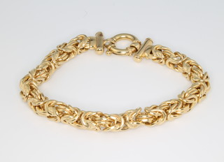 A 9ct yellow gold fancy link bracelet 15.6 grams 