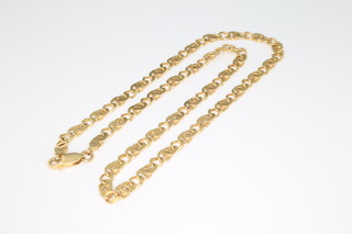 A 9ct yellow gold flat link necklace 11.2 grams 