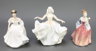 Three Royal Doulton figures - Angela HN2389 8", Sweet Seventeen HN2734 8" and Fleur HN2369 7" 