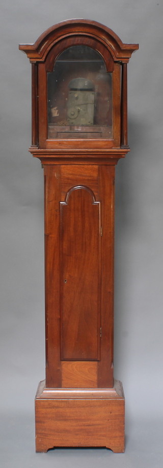 An 18th Century 30 hour longcase clock movement contained in a later mahogany case 81"h 