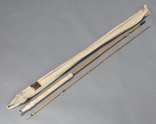 A Hardy Wanlass 7' spinning split cane fishing rod 