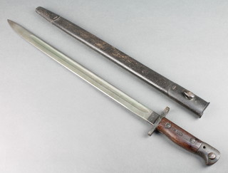 A Wilkinsons 1907 patent bayonet and scabbard