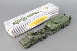 A Dinky Supertoys no.660 tank transporter boxed, together with a do. 651 Centurion tank model (tracks missing) 