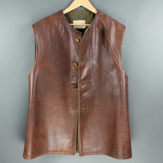 A "Belgian" leather and cloth jerkin approx. size 44 